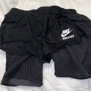 Nike track and field shorts